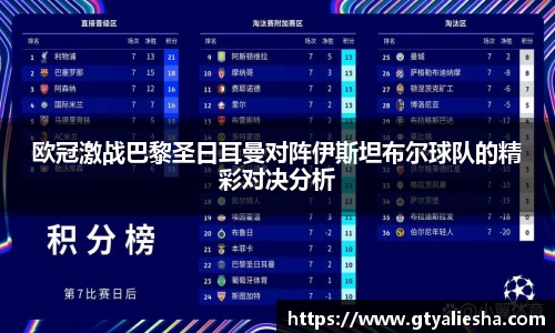 欧冠激战巴黎圣日耳曼对阵伊斯坦布尔球队的精彩对决分析